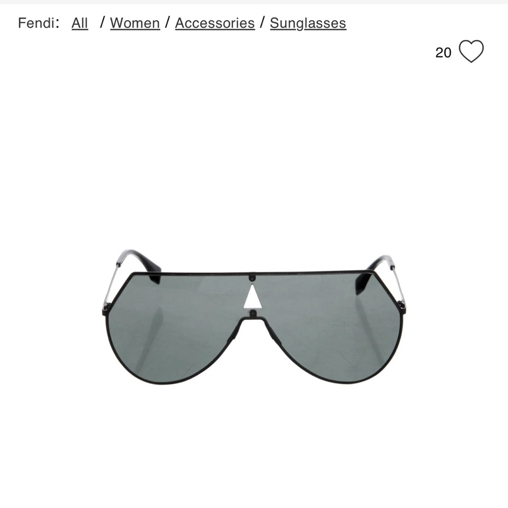 Fendi Black Aviator Sunglasses